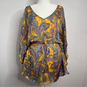 Lauren Ralph Lauren Paisley Blouse in Yellow and Blue
